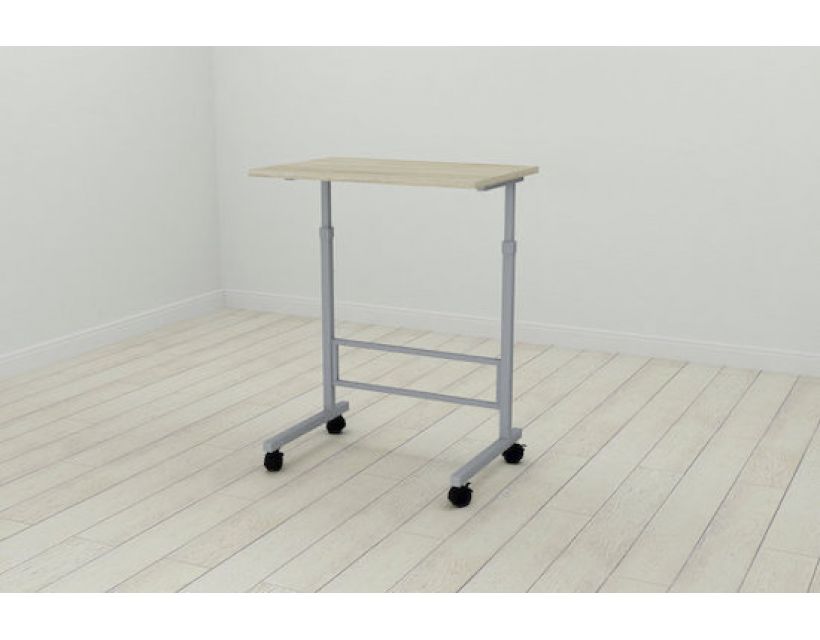 Стіл приставний Ferrum-decor Аміго 62x60x40 метал Сірий ДСП Дуб Сонома 16мм (FRD-102543)