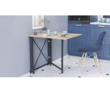 Стіл-книга трансформер Оріон 1 Ferrum-decor 750x810x730 Чорний метал ДСП Дуб Сонома 16 мм (FRD-104600)