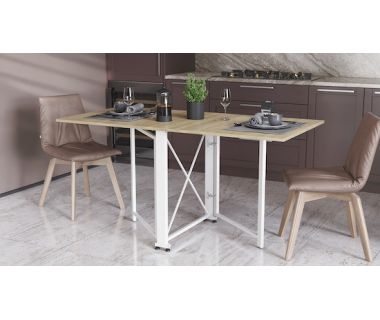 Стол-книга трансформер Орион 2 Ferrum-decor 750x1520x730 Белый металл ДСП Дуб Сонома 16 мм (FRD-104593) Стол-книга трансформер Орион 2 Ferrum-decor 750x1520x730 Белый металл ДСП Дуб Сонома 16 мм (FRD-104593)