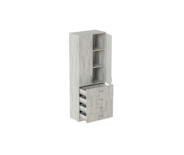 Шкаф Анжело Ferrum-decor на 3 полок с 2 дверями и 4 ящика 1900x700x380 ДСП Бетон 16 мм (FRD-105030) Шкаф Анжело Ferrum-decor на 3 полок с 2 дверями и 4 ящика 1900x700x380 ДСП Бетон 16 мм (FRD-105030)