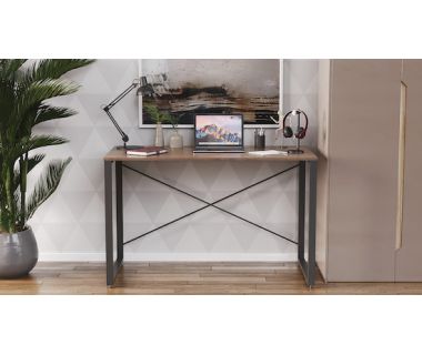 Письмовий стіл Ferrum-decor Серії Коннект 75x120x600 чорний ДСП Дуб Сонома Трюфель 16мм (FRD-104205)