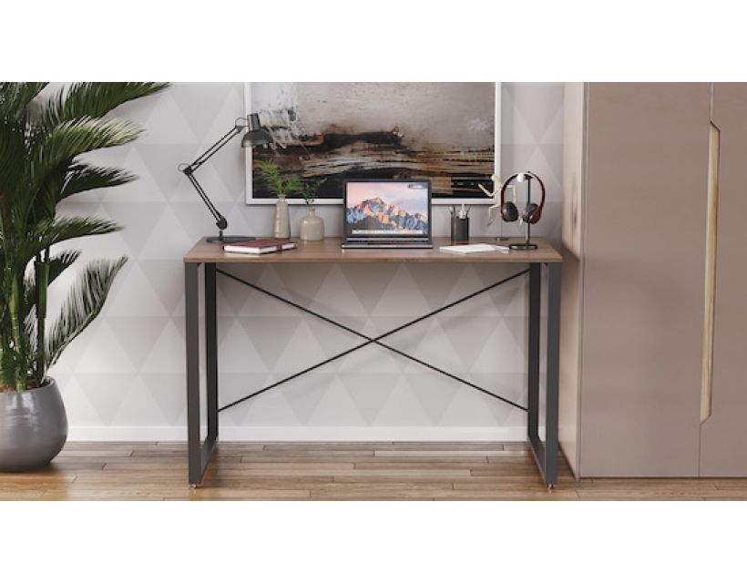 Письмовий стіл Ferrum-decor Серії Коннект 75x120x600 чорний ДСП Дуб Сонома Трюфель 16мм (FRD-104205)