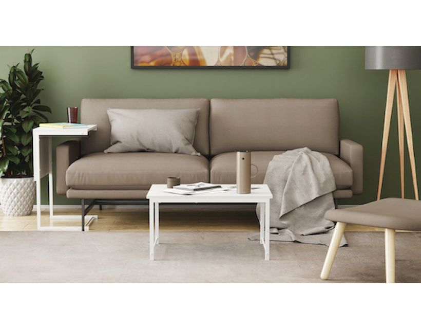 Стол журнальный приставной Терри Комбо Ferrum-decor 345x662x440 Белый металл ДСП Белый 16 мм (FRD-105143)