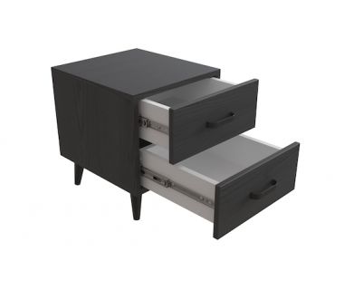 Тумба Вива 2 на конусных ножках Ferrum-decor 41x35x40 Черный металл ДСП Сосна Кембра 16 мм (FRD-106810)