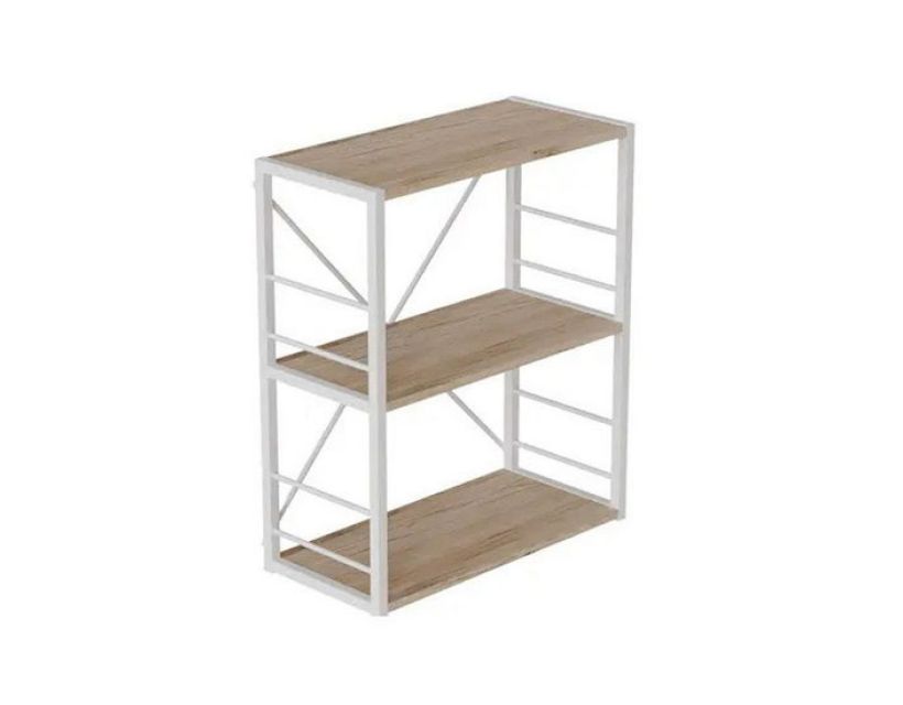 Етажерка 3/60 Ferrum-decor Серії Коннект 73x60x28 білий ДСП Дуб Артизан 16мм (FRD-104261)