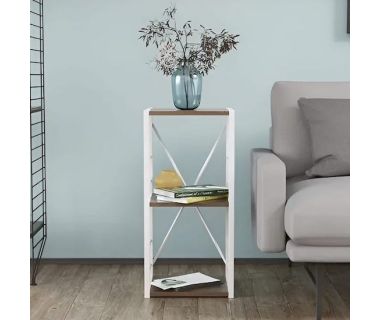 Етажерка 3/34 Ferrum-decor Серії Коннект 73x34x28 білий ДСП Дуб Сонома Трюфель 16мм (FRD-104299)