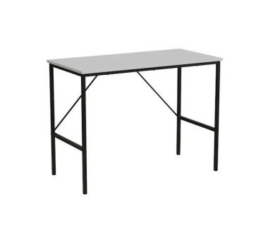 Письмовий стіл TIME Тайм Ferrum-decor 750x1000x500 Чорний метал ДСП Білий 16 мм (FRD-104864)