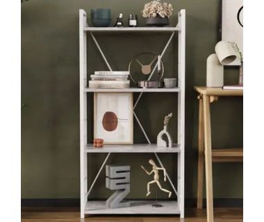 Етажерка 4/60 Ferrum-decor Серії Коннект 120x60x28 білий ДСП Бетон 16мм (FRD-105528)