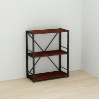 Этажерка 3/60 Ferrum-decor Серии Коннект 73x60x28 черный ДСП Венге 16мм (FRD-105549)