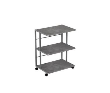 Этажерка на колесиках Ferrum-decor Камило 75x40x60 металл Серый ДСП Бетон 16мм (FRD-102553)
