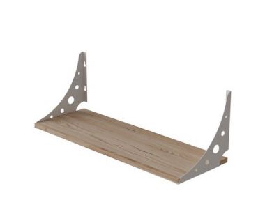 Полка настенная Ferrum-decor Ханди 2 240x700x240 металл Белый ДСП Артизан 16 мм (FRD-102604)