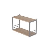 Книжная полка универсальная Ferrum-decor Стим 1 38x63x26 серый ДСП Дуб Артизан 16мм (FRD-104098)