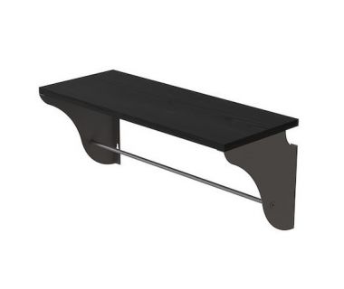 Полка настенная Ferrum-decor Комфи 260x600x240 металл Серый ДСП Венге 16 мм (FRD-102753)