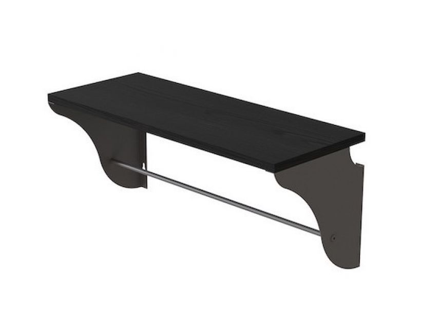 Полка настенная Ferrum-decor Комфи 260x600x240 металл Серый ДСП Венге 16 мм (FRD-102753)