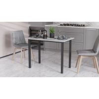 Стол универсальный Knap Ferrum-decor 750x1400x700 Черный металл ДСП Бетон 16 мм (FRD-106384)