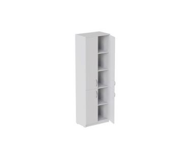 Шкаф Анжело Ferrum-decor на 5 полок с 4 дверями 1900x600x380 ДСП Белый 16 мм (FRD-105001)