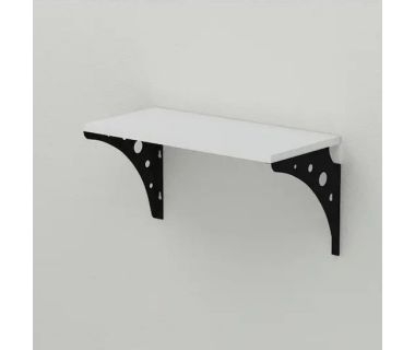 Полка настенная Ferrum-decor Ханди 2 240x500x240 металл Черный ДСП Белый 16 мм (FRD-102554)