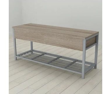Банкетка з ящиком Ferrum-decor Дрейк 2 550x1200x400 метал Сірий ДСП Сонома Трюфель 16 мм (FRD-103084) Банкетка з ящиком Ferrum-decor Дрейк 2 550x1200x400 метал Сірий ДСП Сонома Трюфель 16 мм (FRD-103084)