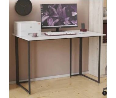 Компьютерный стол Ferrum-decor Ханна 75x100x60 черный ДСП Белый 16мм (FRD-103471)