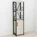 Этажерка 3/34 Ferrum-decor Серии Конект с тумбой 144x34x28 Черный ДСП Сонома (FRD-104424)