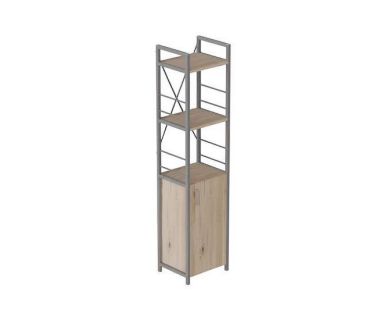 Етажерка 3/34 Серії Конект із тумбою 144x34x28 Сірий ДСП Дуб Сан-Марино FRD-104436