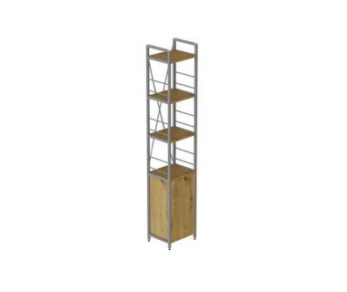 Этажерка 4/34 Ferrum-decor Серии Конект с тумбой 179x34x28 Серый ДСП Артизан (FRD-104482)