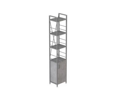 Этажерка 4/34 Ferrum-decor Серии Конект с тумбой 179x34x28 Серый ДСП Бетон (FRD-104483)