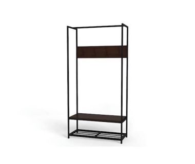 Вешалка напольная Ferrum-decor Трелис 13 180x90x38 черный ДСП Венге 16мм (FRD-105520)
