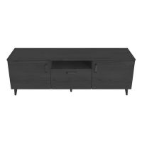 Тумба Лестер на конусних ніжках Ferrum-decor 48x139x38 Чорний метал ДСП Сосна Кембра 16 мм (FRD-106802)