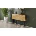 Стол-книга трансформер Орион 3 Ferrum-decor 750x1150x880 Черный металл ДСП Дуб Артизан 16 мм (FRD-105086)