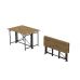 Стол-книга трансформер Орион 3 Ferrum-decor 750x1150x880 Черный металл ДСП Дуб Артизан 16 мм (FRD-105086)