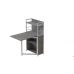 Стіл книга з етажеркою Практик 1 Ferrum-decor 1200x640x990 Білий метал ДСП Бетон 16 мм (FRD-104624)