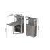 Стіл книга з етажеркою Практик 1 Ferrum-decor 1200x640x990 Білий метал ДСП Бетон 16 мм (FRD-104624)