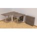 Стол-книга трансформер Орион 2 Ferrum-decor 750x1520x730 Белый металл ДСП Дуб Сонома Трюфель 16 мм (FRD-104594)