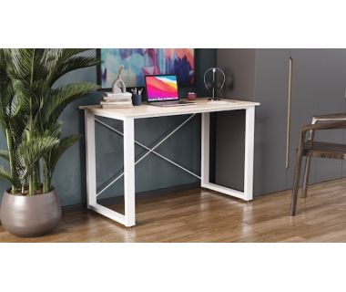 Письмовий стіл Драйв 750x1200x600 Білий метал ДСП Дуб Сан-Марино 32мм FRD-103332