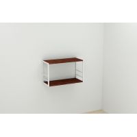Книжкова полиця універсальна Ferrum-decor Стім 1 38x63x26 білий ДСП Венге 16мм (FRD-106173)