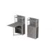 Стіл книга з етажеркою Практик 1 Ferrum-decor 1200x640x990 Білий метал ДСП Бетон 16 мм (FRD-104624)