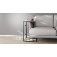 Столик Терри 650x440x330 Черный металл ДСП Дуб Сан-Марино 16мм FRD-104649