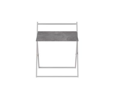 Стіл трансформер Компакт 1 Ferrum-decor 750x790x720 Білий метал ДСП Бетон 16 мм (FRD-104689)