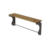 Полка настенная Ferrum-decor Юзибы 270x600x150 металл Серый ДСП Дуб Артизан 16 мм (FRD-102693)