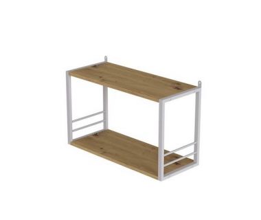 Книжкова полиця універсальна Ferrum-decor Стім 1 38x63x26 білий ДСП Дуб Артизан 16мм (FRD-104093)