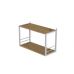 Книжкова полиця універсальна Ferrum-decor Стім 1 38x63x26 білий ДСП Дуб Артизан 16мм (FRD-104093)