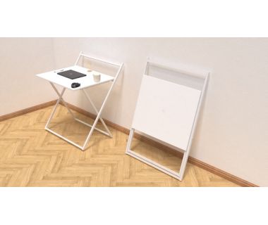 Стіл трансформер Компакт 1 Ferrum-decor 750x790x720 Білий метал ДСП Білий 16 мм (FRD-104683)