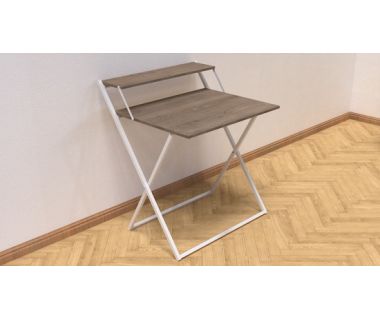 Стіл трансформер Компакт 2 Ferrum-decor 750x790x720 Білий метал ДСП Дуб Сонома Трюфель 16 мм (FRD-104701)