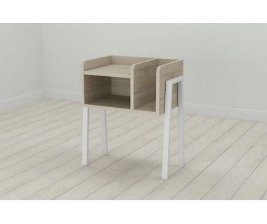 Тумба модульна Ferrum-decor Амелі 540x450x320 метал Білий ДСП Сонома 16 мм (FRD-103014)