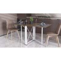 Стол-книга трансформер Орион 2 Ferrum-decor 750x1520x730 Белый металл ДСП Дуб Сонома Трюфель 16 мм (FRD-104594)