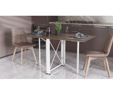 Стол-книга трансформер Орион 2 Ferrum-decor 750x1520x730 Белый металл ДСП Дуб Сонома Трюфель 16 мм (FRD-104594) Стол-книга трансформер Орион 2 Ferrum-decor 750x1520x730 Белый металл ДСП Дуб Сонома Трюфель 16 мм (FRD-104594)