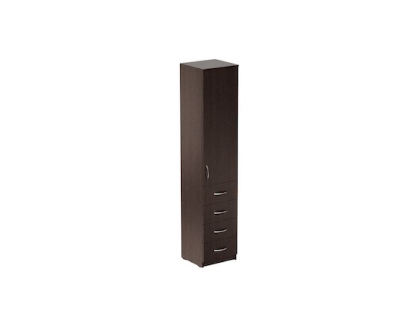 Пенал Анжело Ferrum-decor на 3 полки с дверью и 4 ящиками 1900x400x380 ДСП Венге Магия 16 мм (FRD-104932)