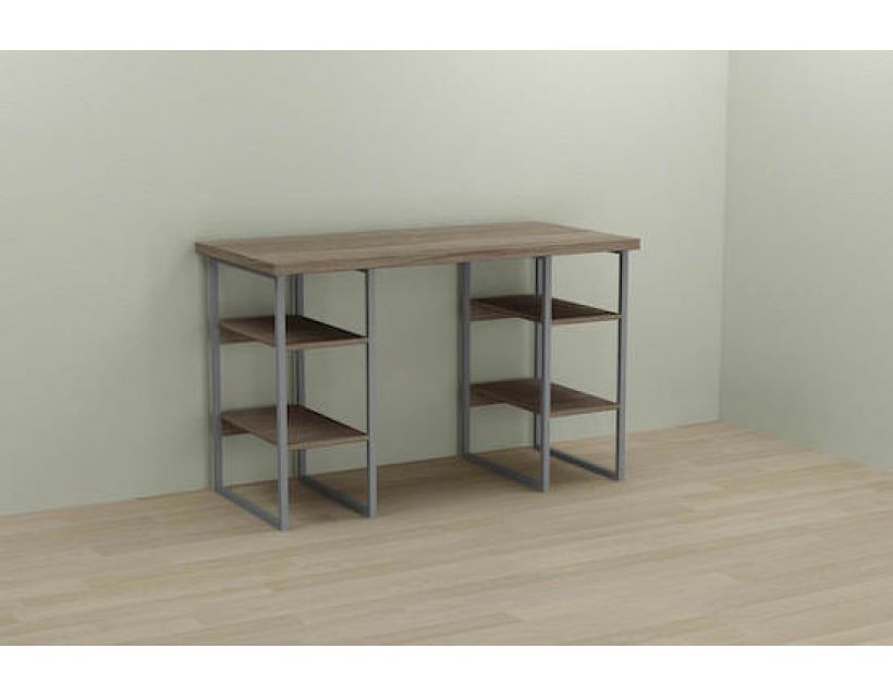 Комп'ютерний стіл Ferrum-decor Карен 75x140x60 сірий ДСП Дуб Сонома Труфель 32мм (FRD-102435)