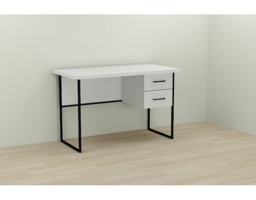 Компьютерный стол Ferrum-decor Дакота 76x140x70 черный ДСП Белый 32мм (FRD-101959)
